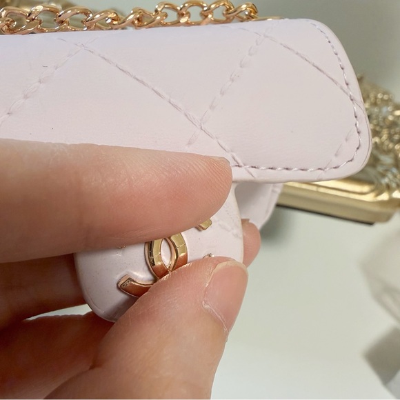 Mini Quilted Flap Bag, Soft Lavender Purple, Magnetic Closure - Picture 7 of 7